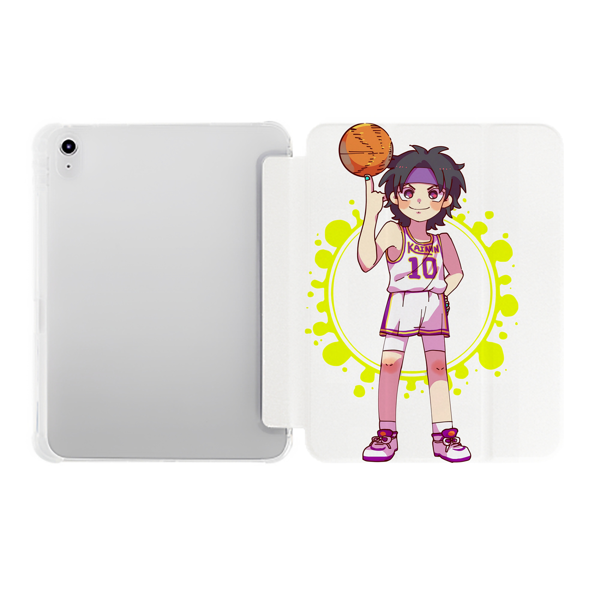 （画像用） SLAM DUNK／スラムダンク IPad ケース ペン収納付き 三つ折りスタンド PUレザー×シリコン 対応機種9.5/10.5/10.9インチ
